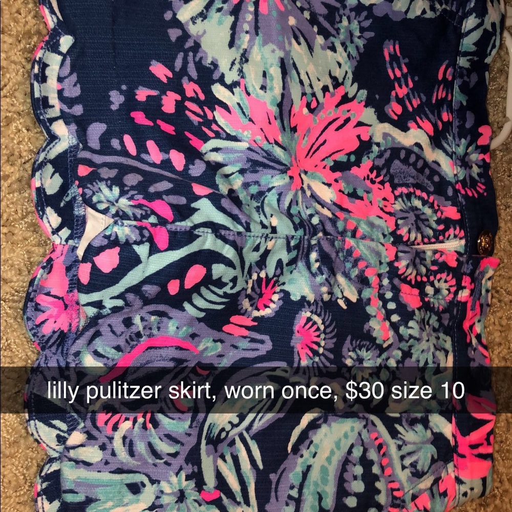 lilly pulitzer kids skirt size 10!